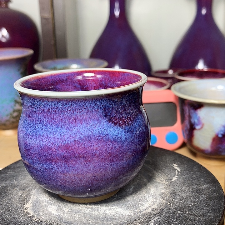 纯手工制作，钧瓷杯子钧瓷杯子