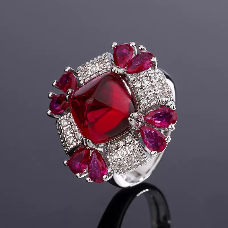 设计师高定-高精切红宝石戒指YY-480