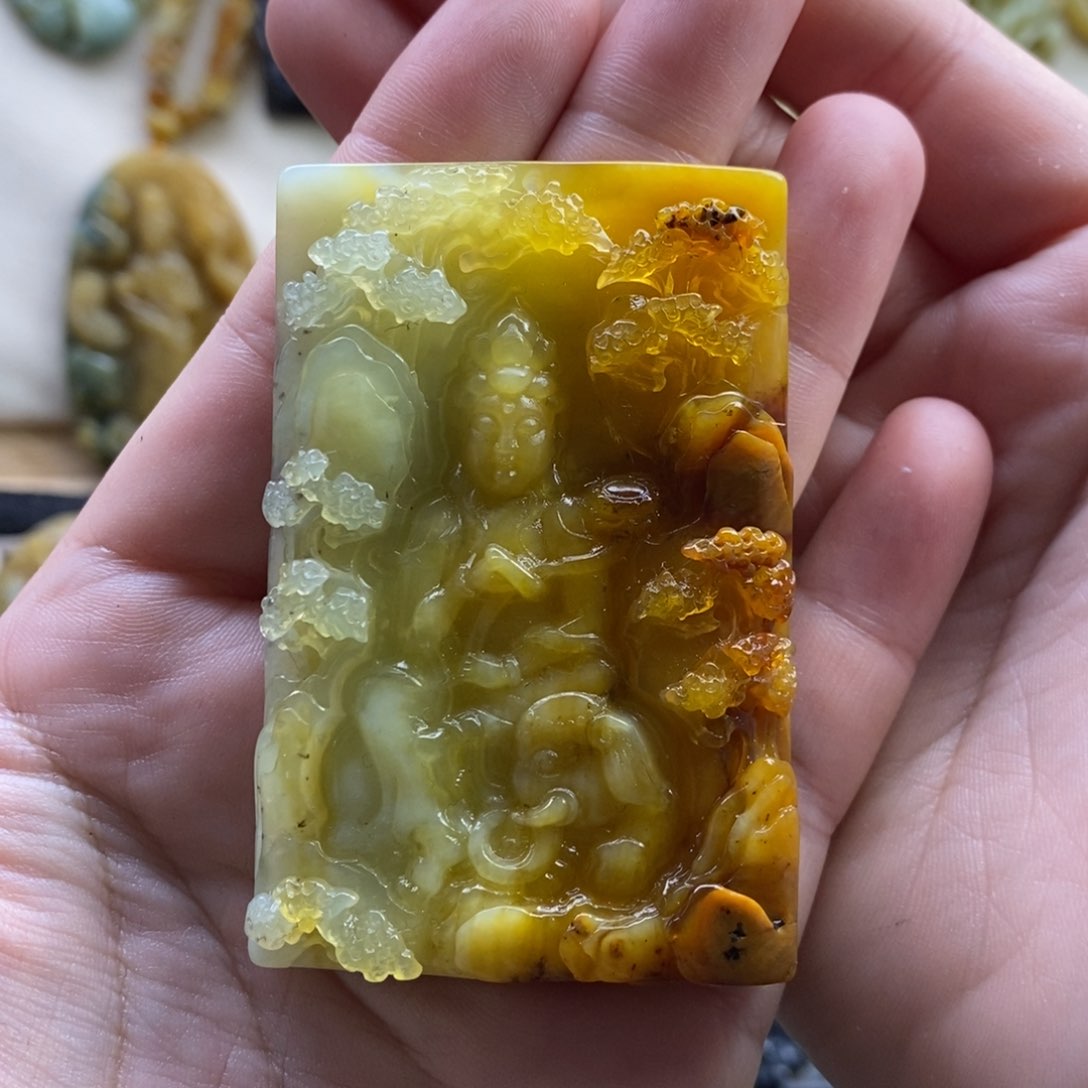 【闪购商品】岫玉颈饰未镶嵌社***哥普贤