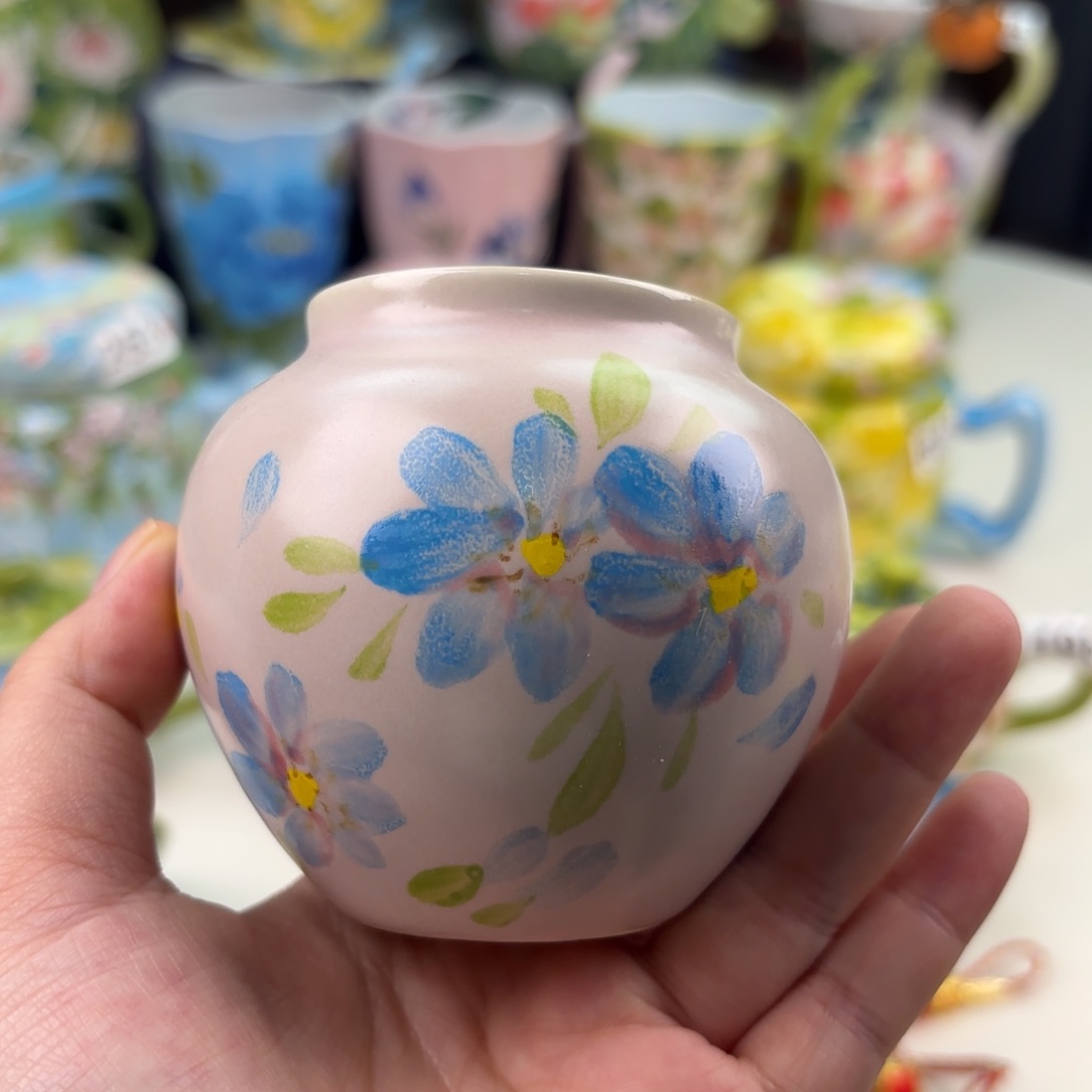 景德镇手绘高温釉下彩陶瓷茶具
