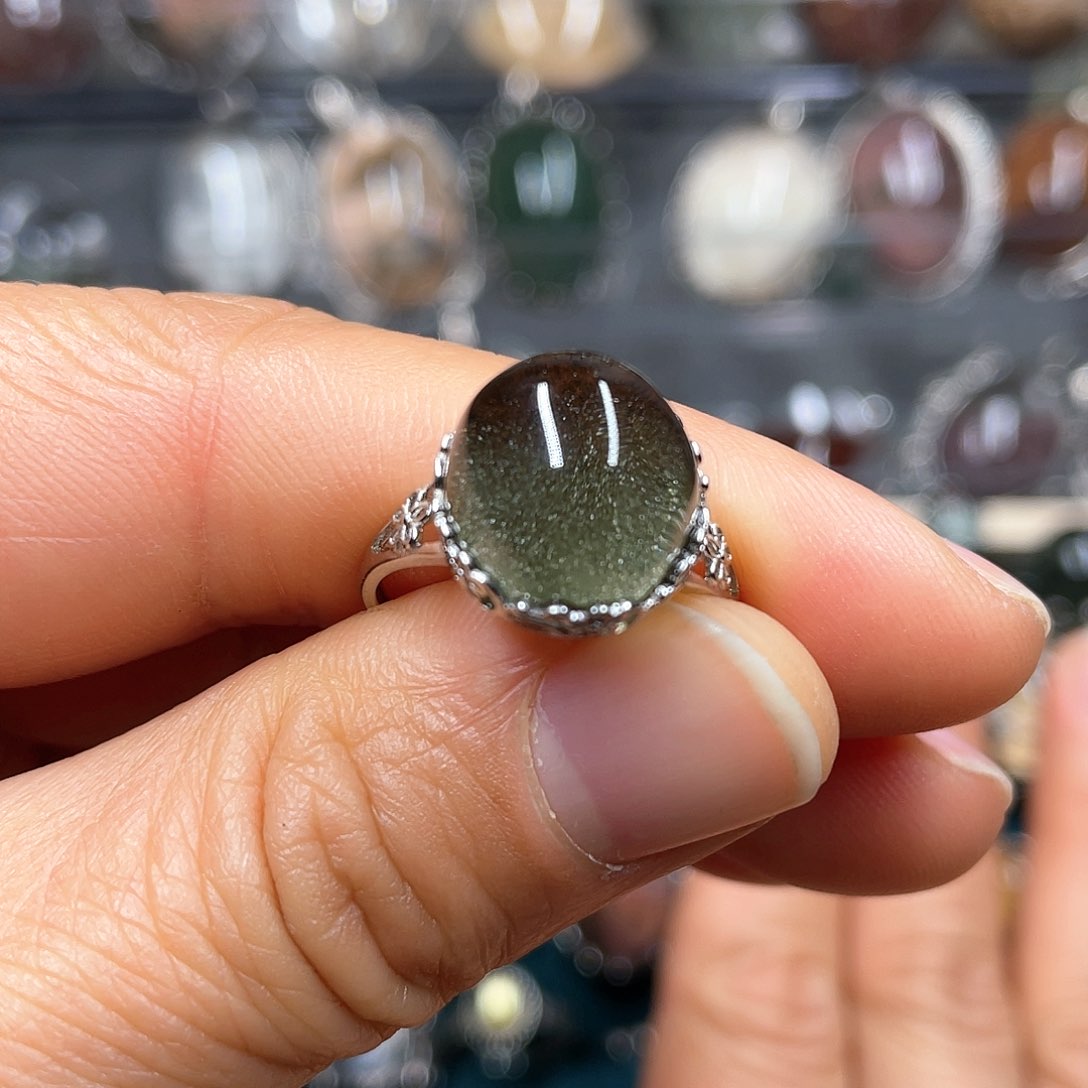 【闪购商品】水晶珠宝半成品银S925镶嵌戒指