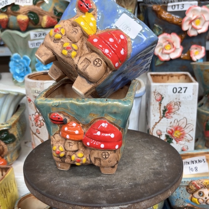 紫砂花盆粗陶材质多肉花盆