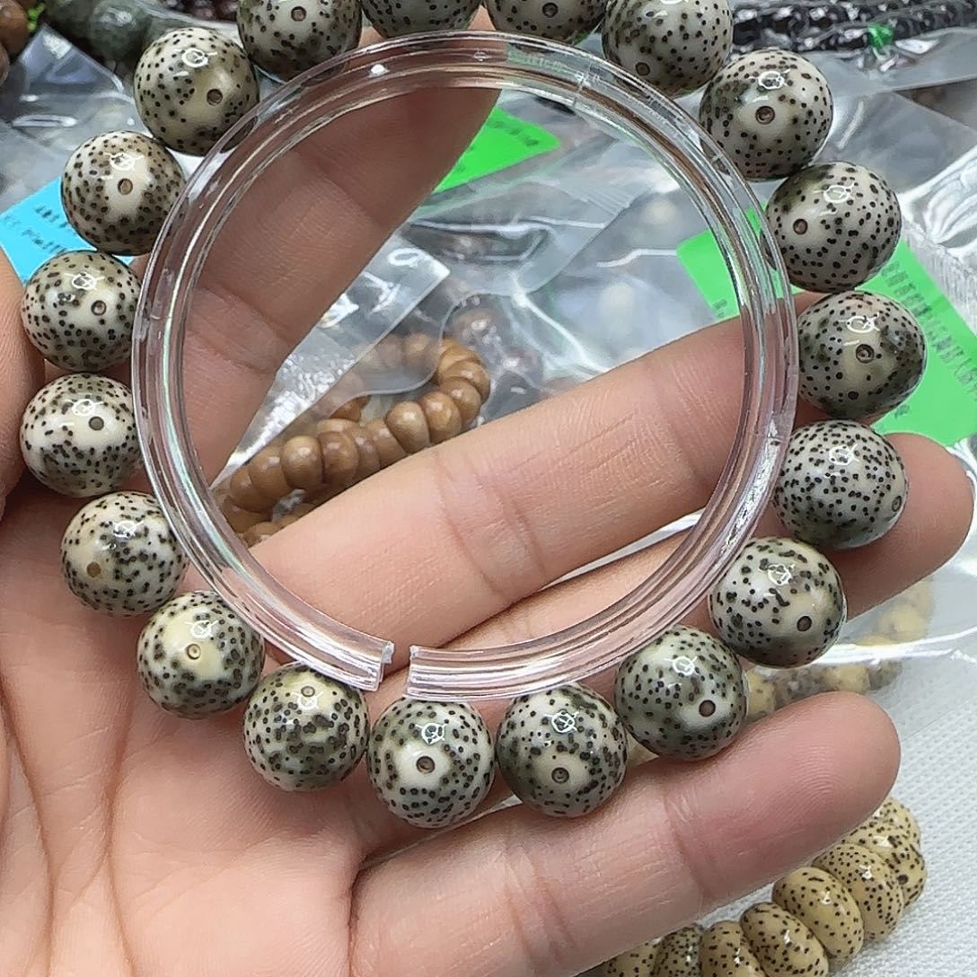 星月菩提手串51青花星月菩提13圆单圈龙蛋