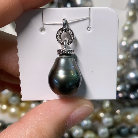 海水珍珠颈饰银S925镶嵌12.6