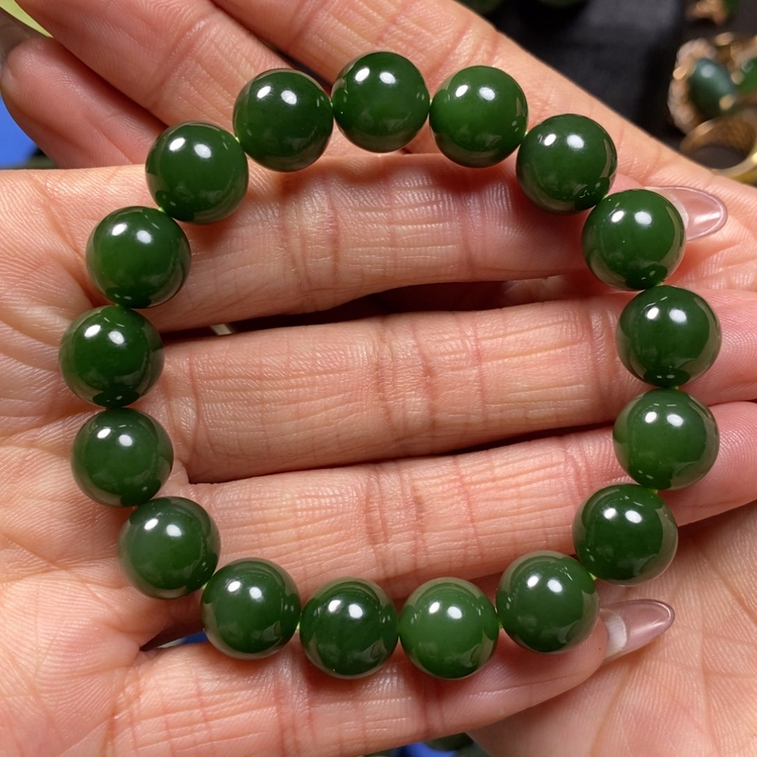 和田玉手串卡11未镶嵌