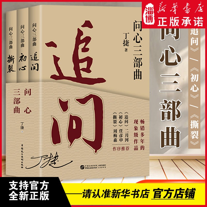 问心三部曲追问+初心+撕裂全三册丁捷追问原版反腐警示录