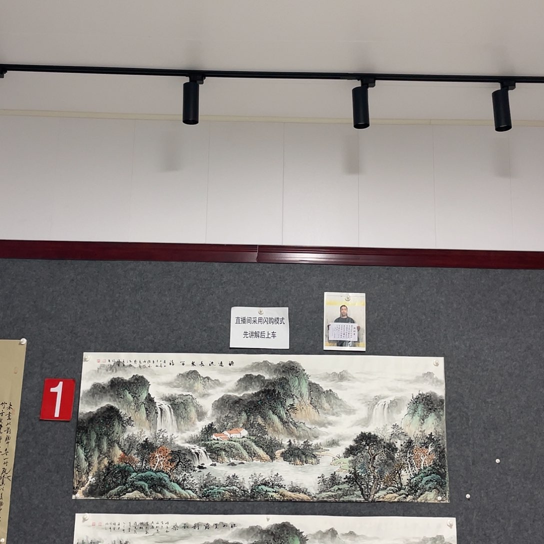 国画鱼*水小六尺画芯作品