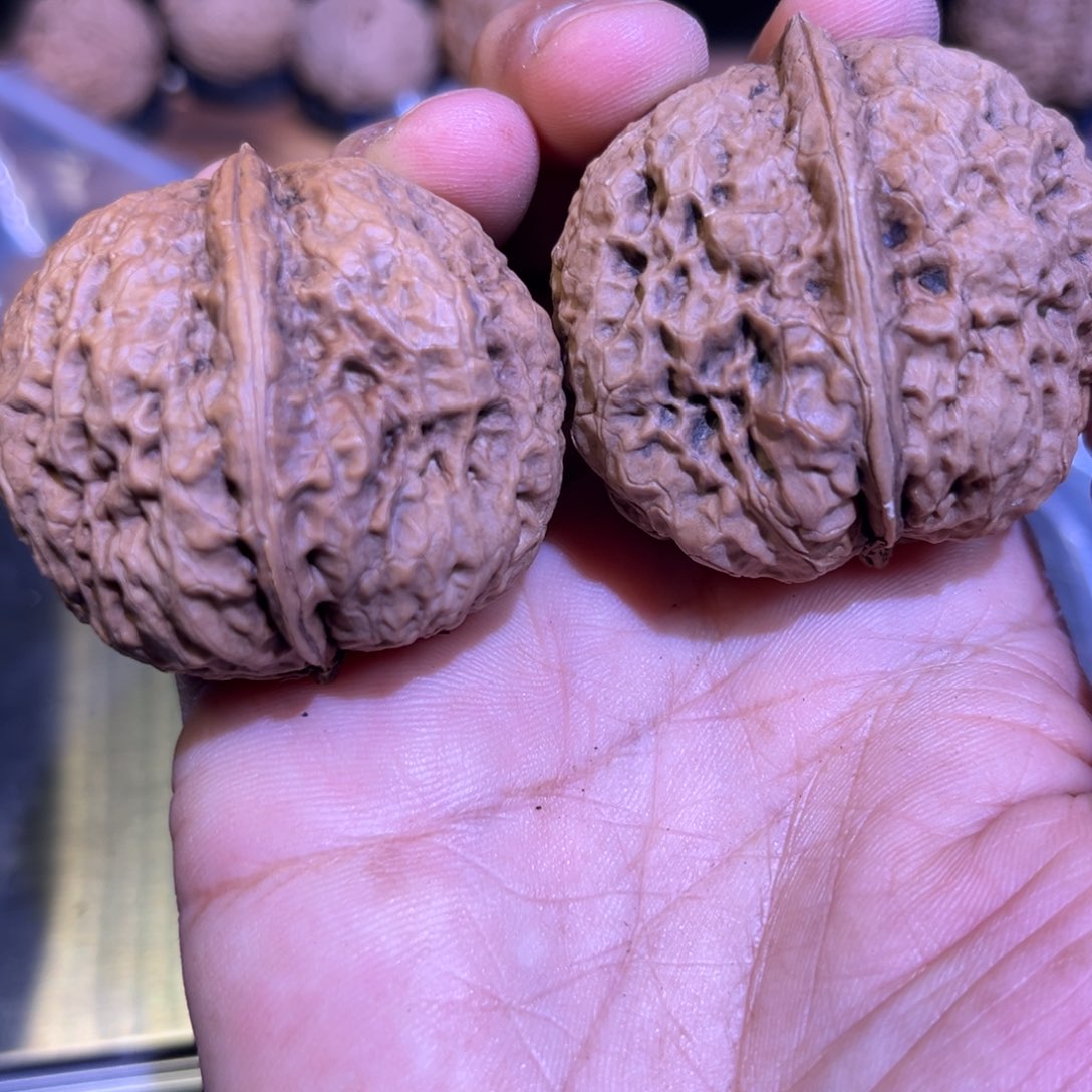 法***景文玩核桃把件红旺云铁23号43mm