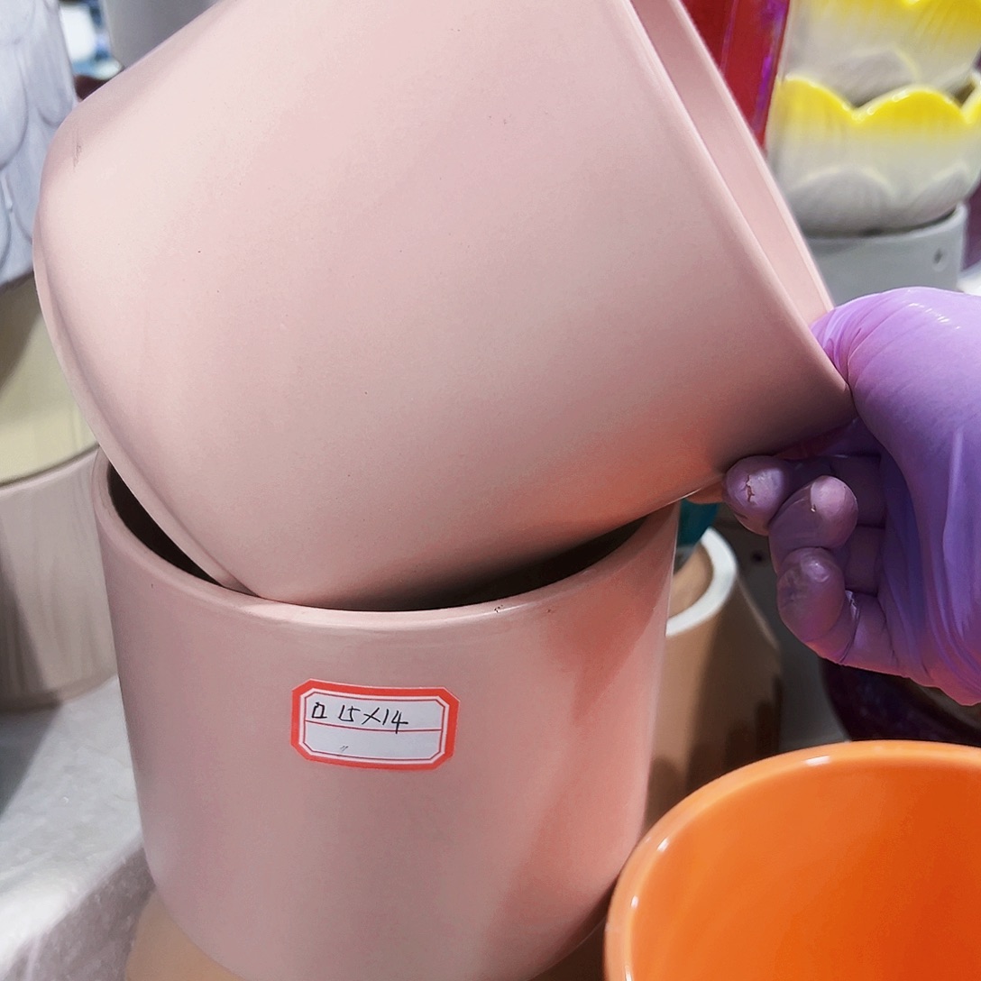 有孔外贸尾单陶瓷花盆凑单10米包邮