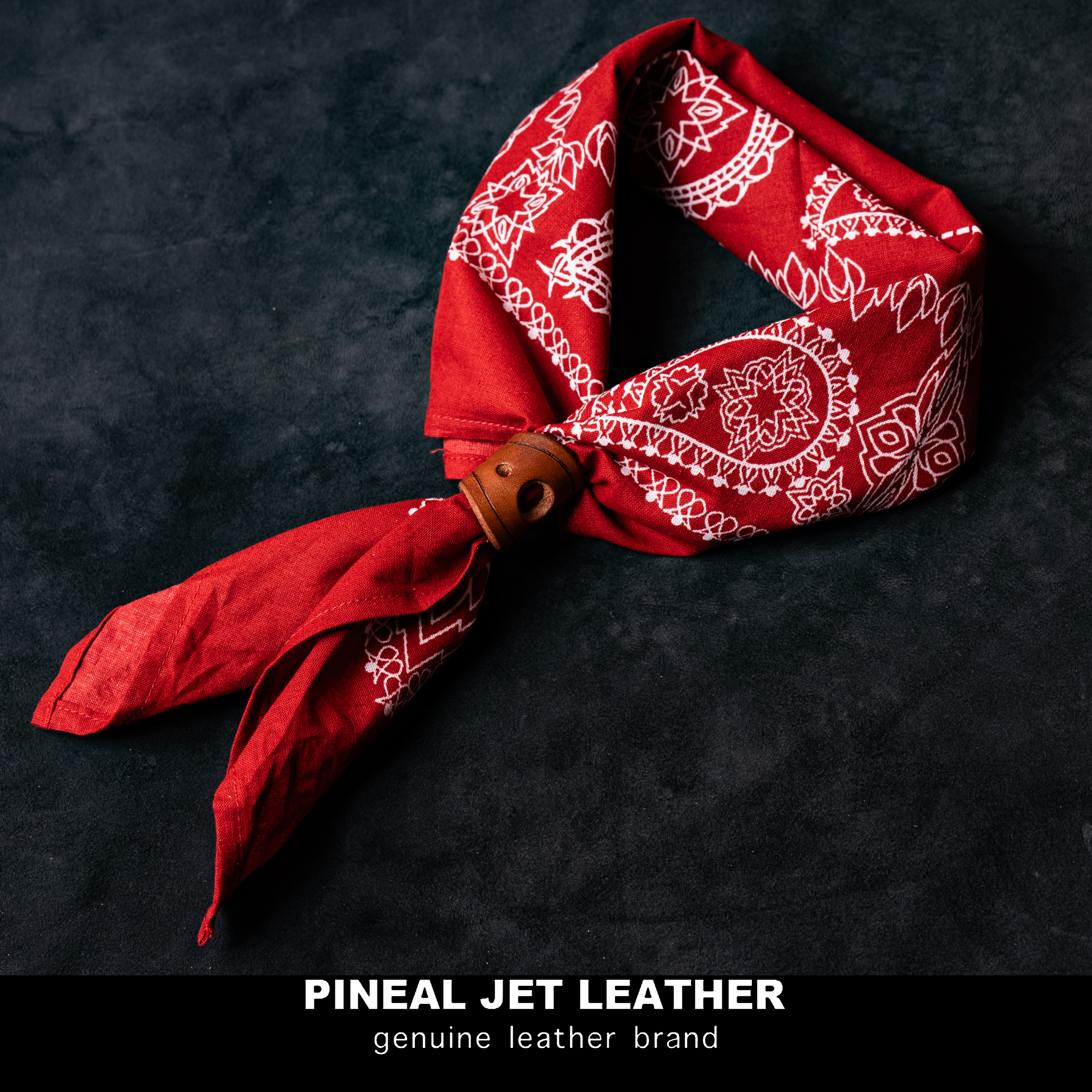 PJL新款美式复古阿美咔叽皮扣系脖多功能方巾