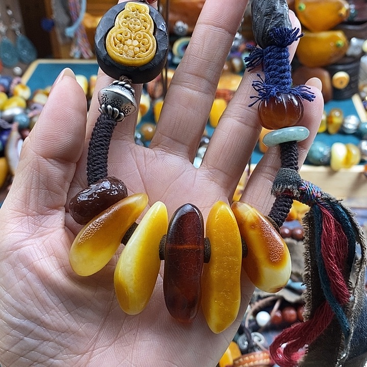 蜜蜡未镶嵌项链项链