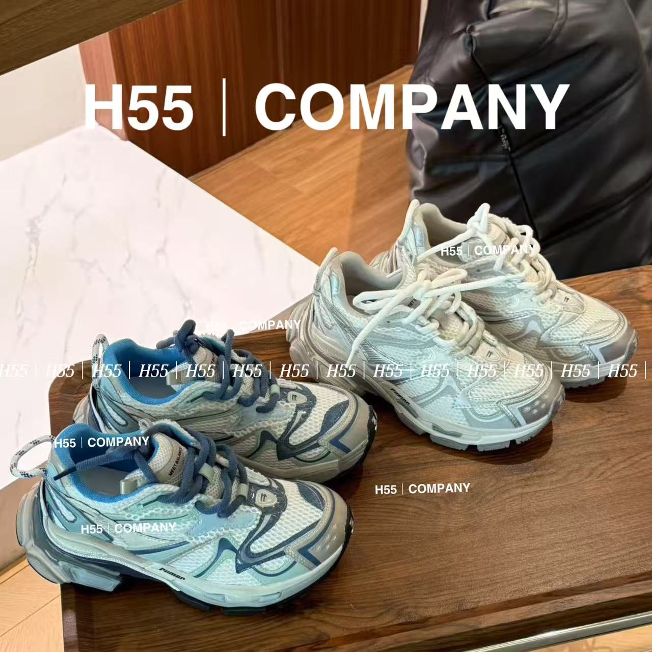 H55-薄荷气泡-复古做旧老爹运动鞋-25-2639-GZ