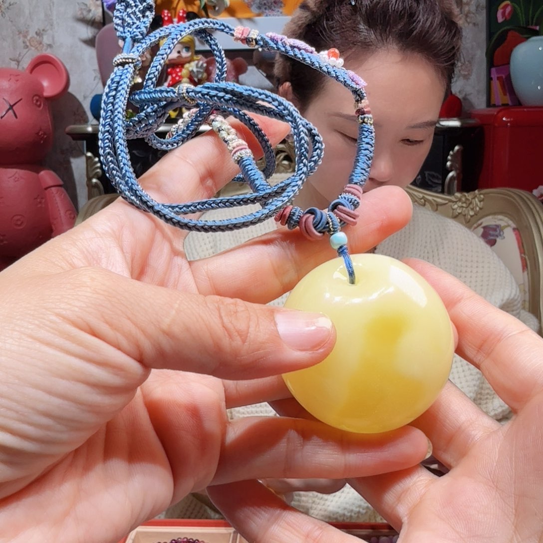 琥珀项链未镶嵌项链