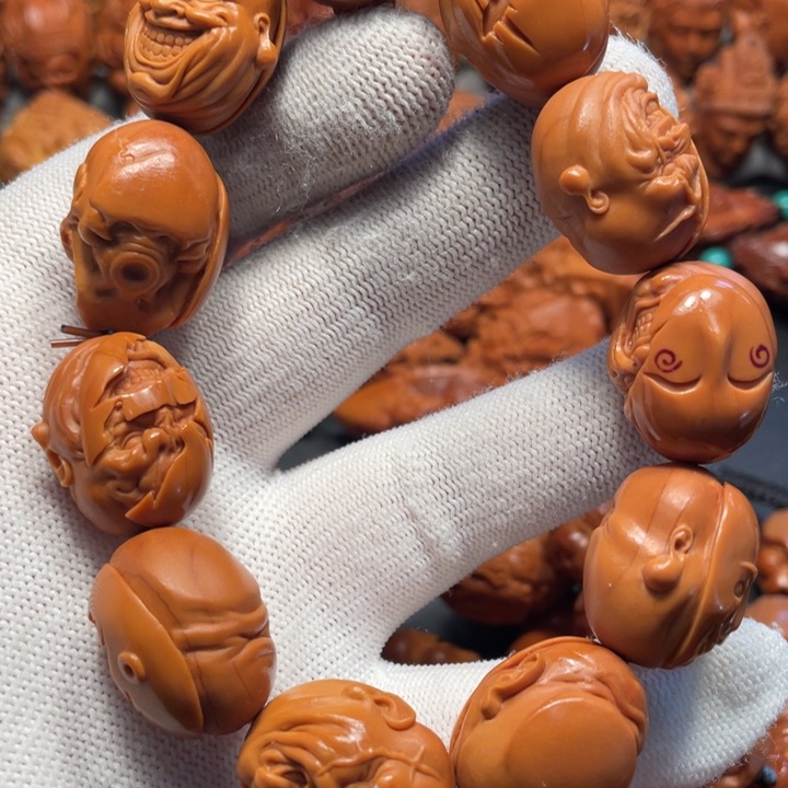 【闪购商品】橄榄核手串/手链面具佛爷。