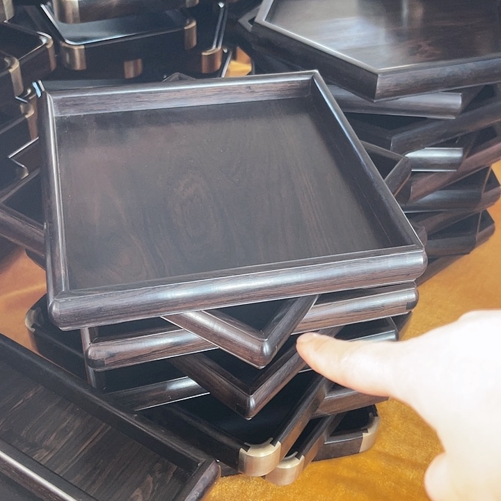 【闪购商品】逛红木城紫光檀独板茶盘，23方