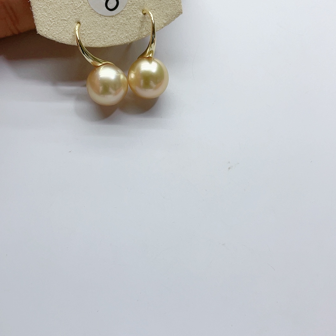 海水珍珠耳饰银S925镶嵌