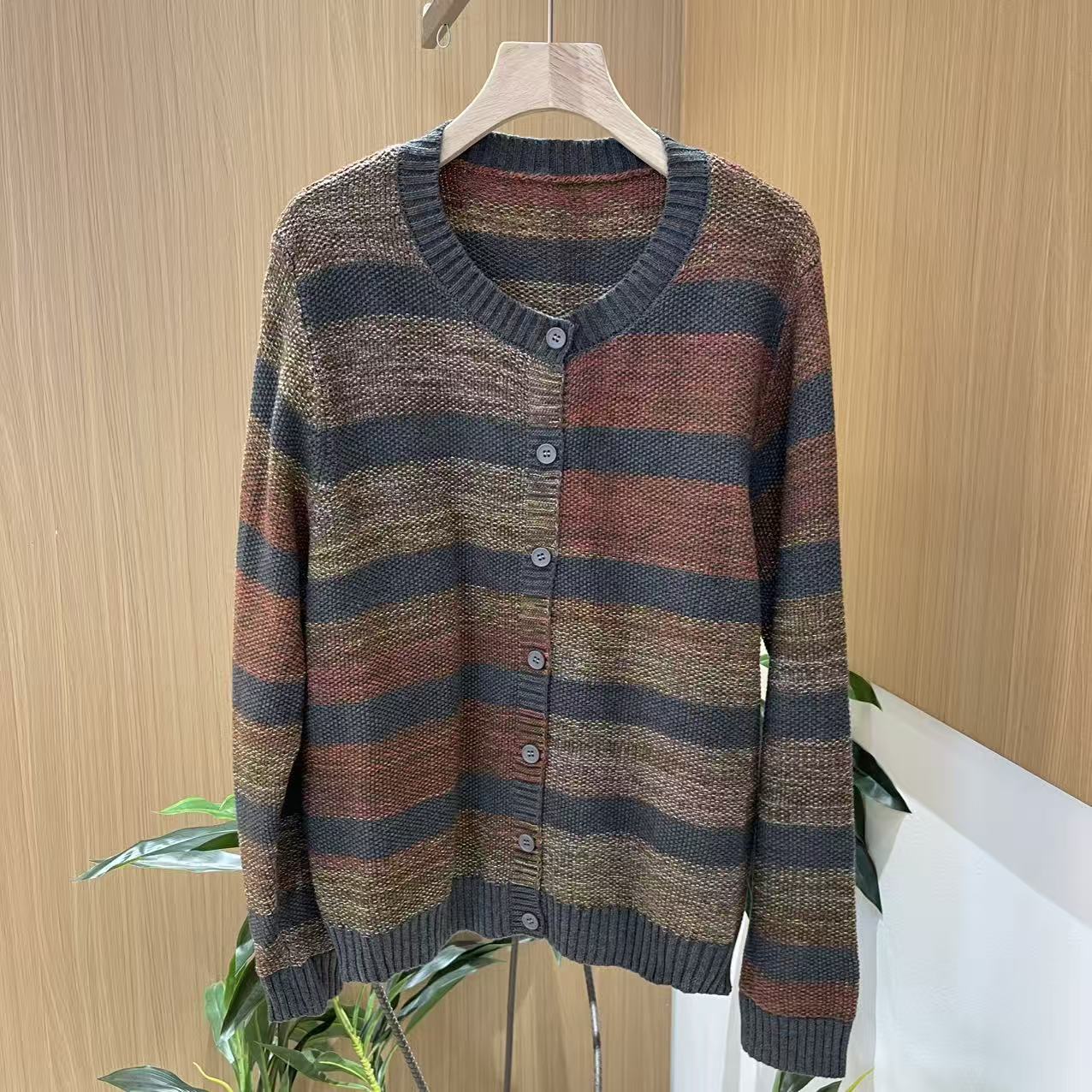 16016新款春秋休闲洋气时尚百搭宽松上衣毛衣