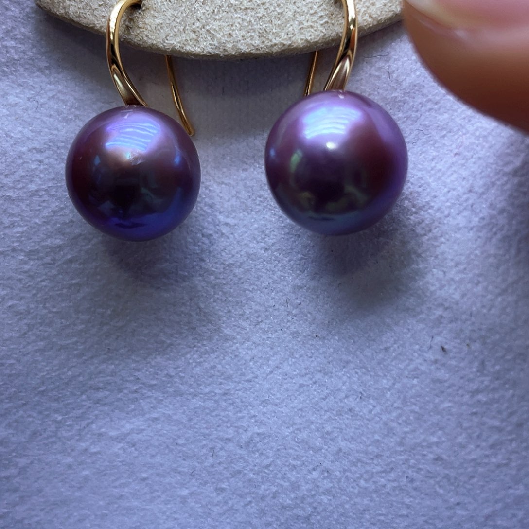 淡水珍珠耳饰银S925镶嵌