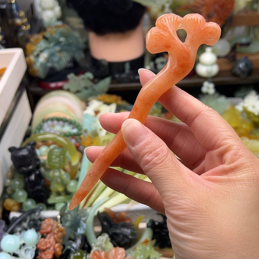 蛇纹石玉发簪未镶嵌