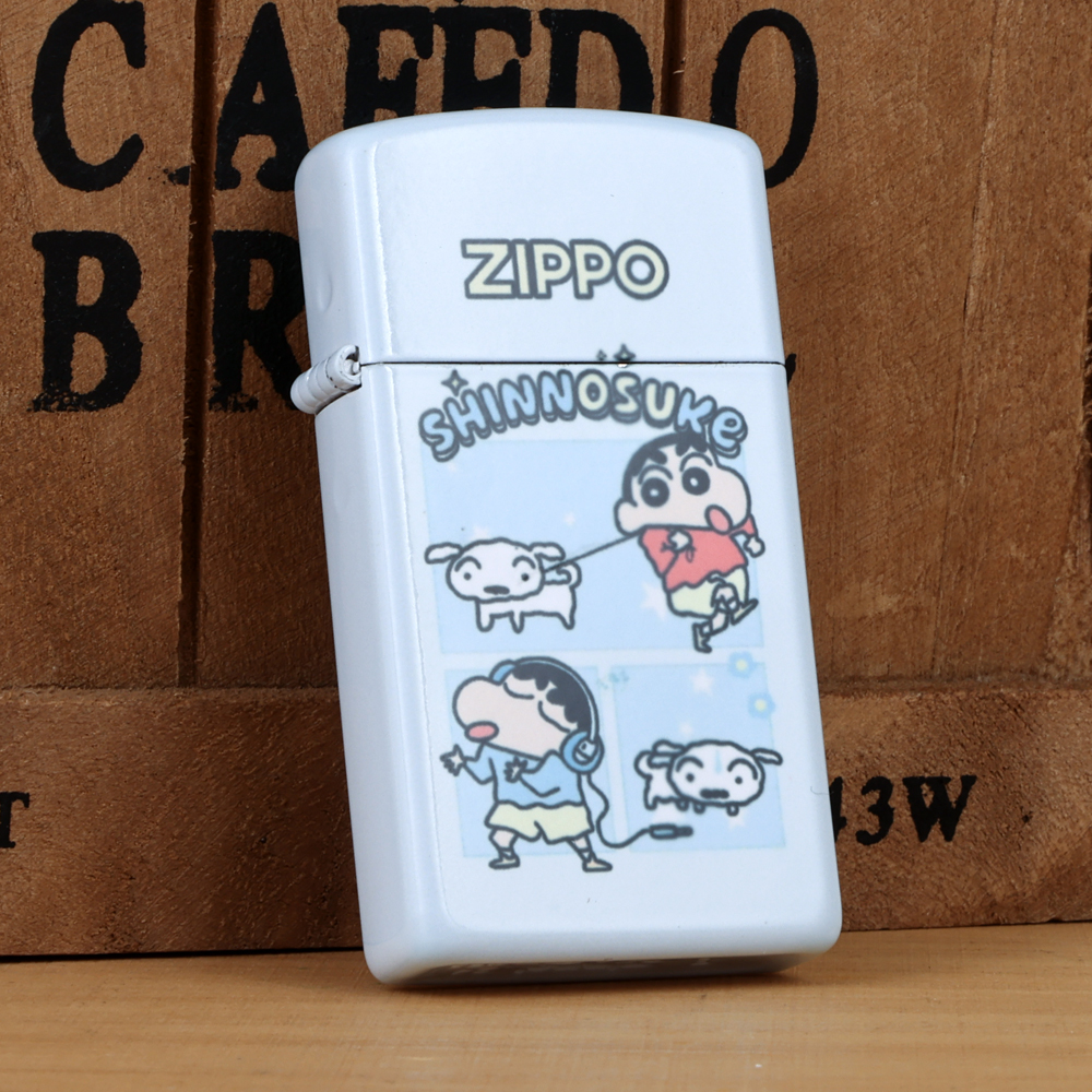 zippo打火机【夏日小新】蜡笔小新礼物纤巧彩印ins原装正品DYJ1