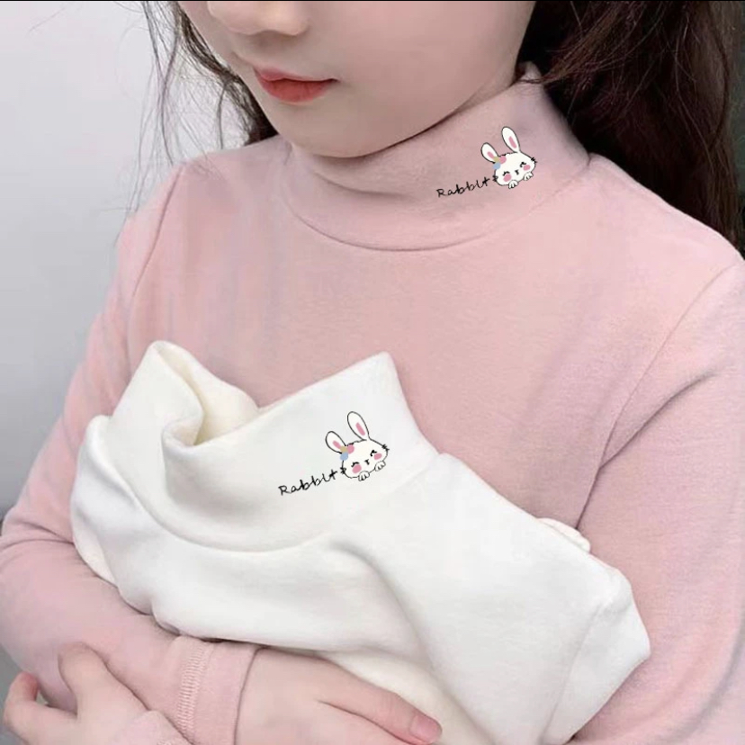 女童德绒打底衫儿童秋冬季2025新款内搭中大童半高领T恤长袖T恤