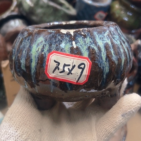 红陶粗陶花盆手工