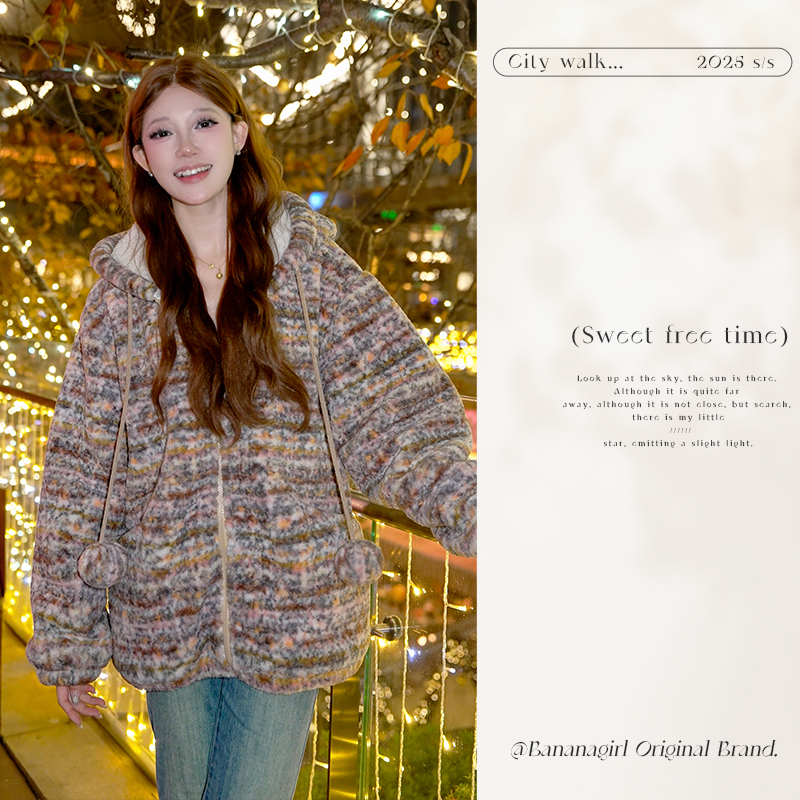 Bananagirl极寒睡衣女秋冬连帽外套时尚大码循环蓄温家居服可外穿