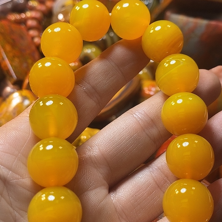 闲***影玛瑙/玉髓未镶嵌手链