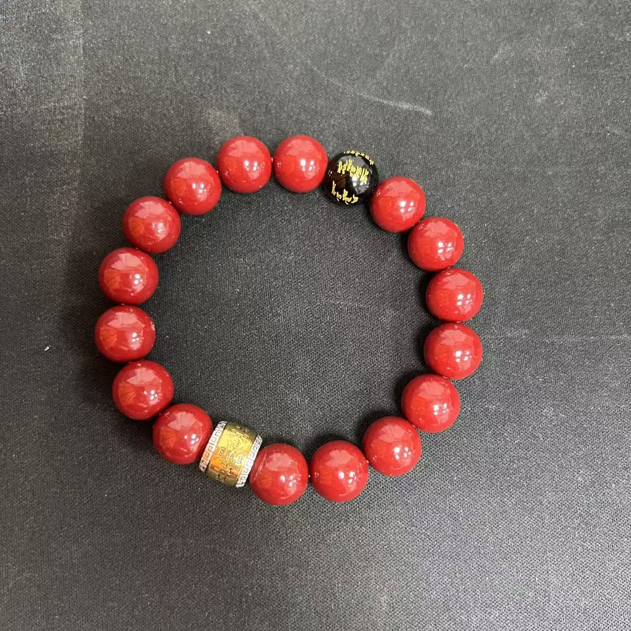 含辰砂工艺品YW130精品手串【无礼盒】