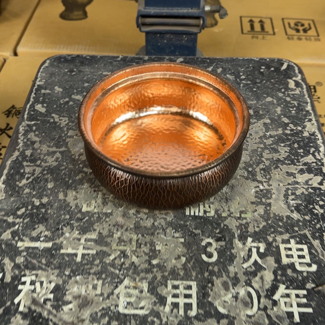 铜16cm复古茶洗。    