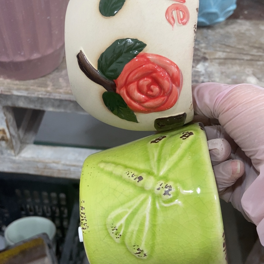 红陶高温陶瓷花盆