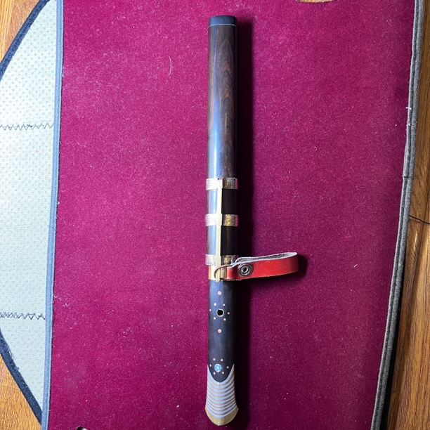 大河家保安腰刀精品黑檀木折花刀吃肉瓜果刀