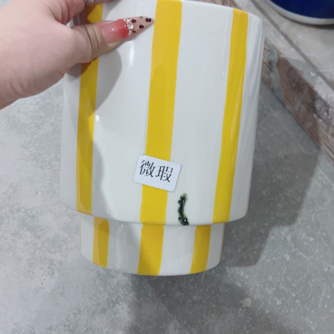 有孔，陶瓷花盆满10米包邮发货