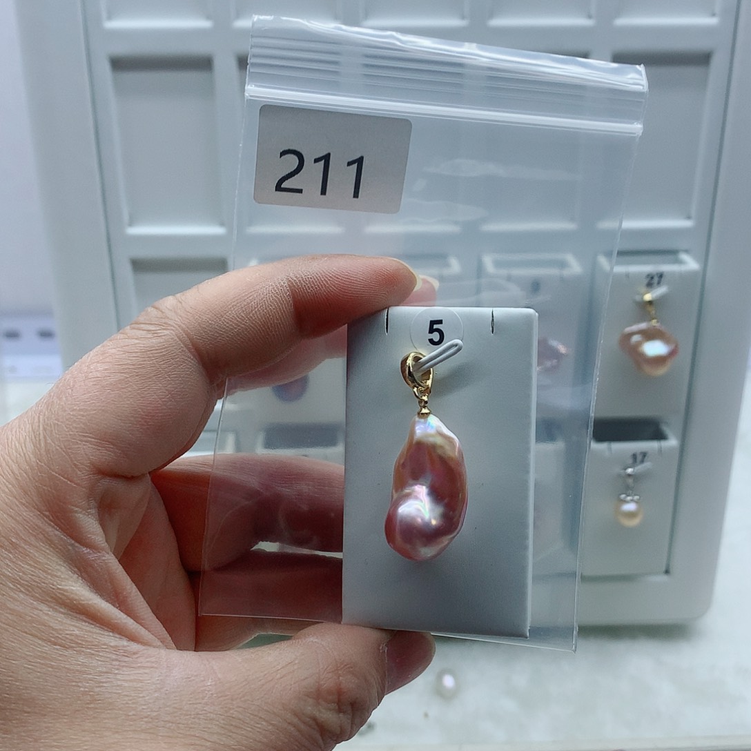 合金吊坠(不含链)淡水珍珠