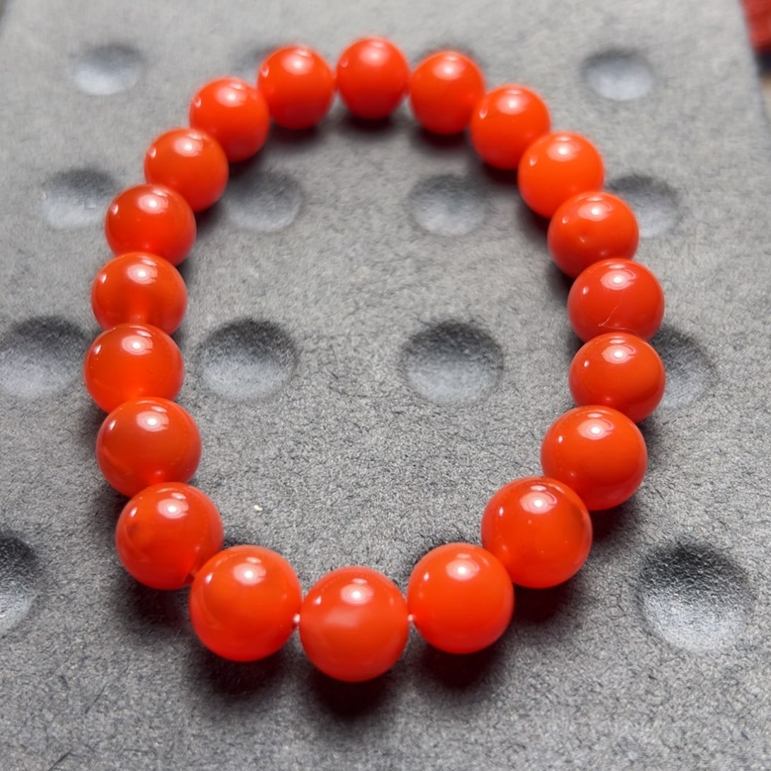 南红玛瑙南红手串尺寸10m m未镶嵌