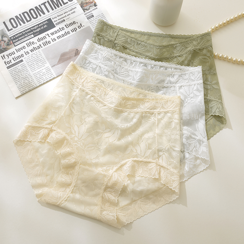 语萱娜【80-220斤】大码内裤女性感时尚三角裤4条AX542