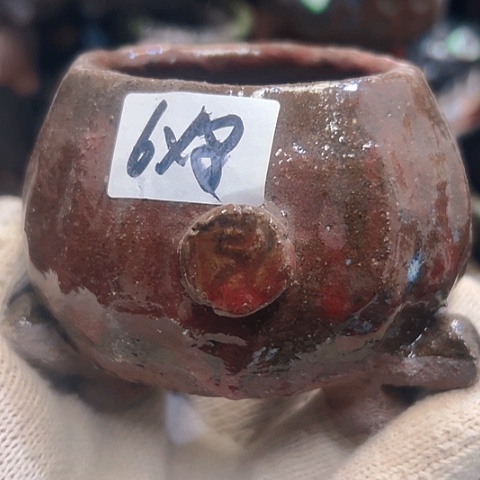 红陶粗陶花盆手工