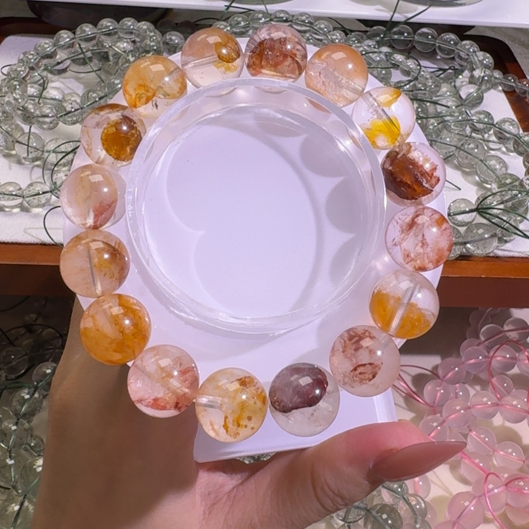 水晶手链未镶嵌福利品 胶花13mm