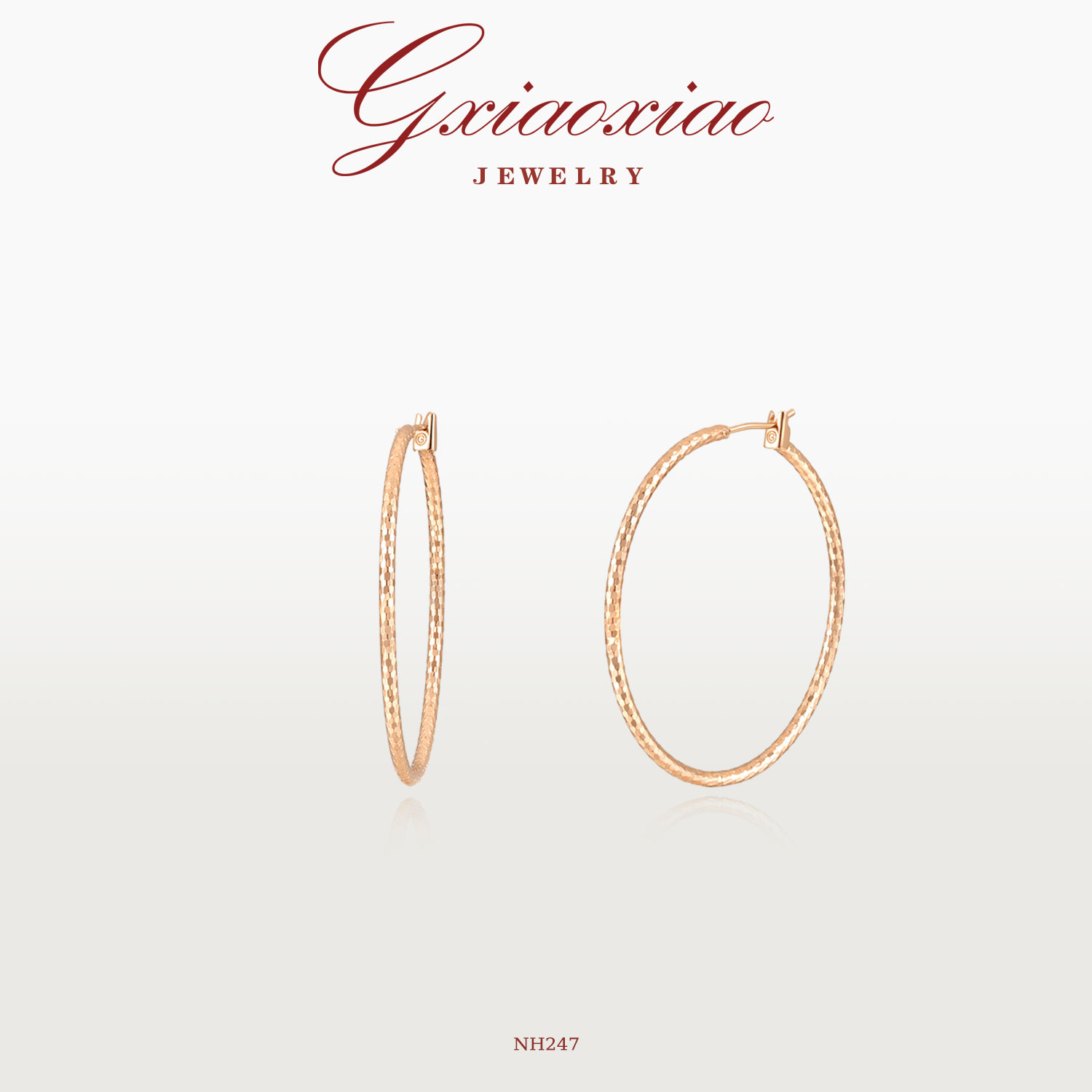 G XIAOXIAO 时尚轻奢气质优雅百搭素款C圈耳环 NH246 NH247