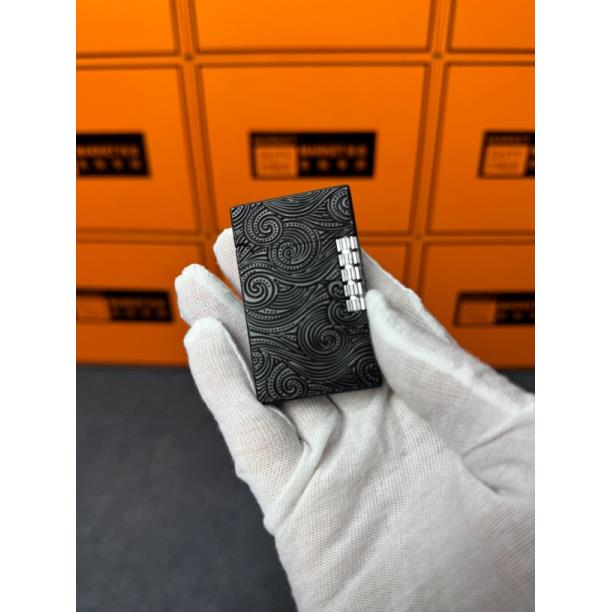 【商务黑】朗声钢音侧滑砂轮充气斜火打火机优雅明火礼品打火机Z