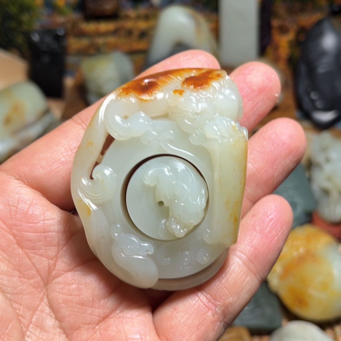 和田玉把件未镶嵌坤**道