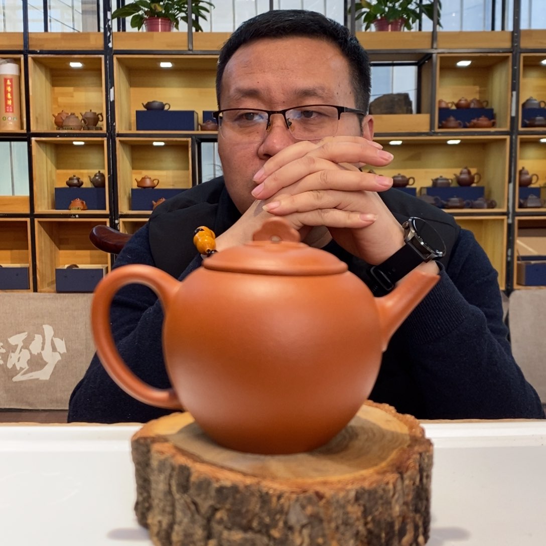 紫砂茶壶红泥岑石壶