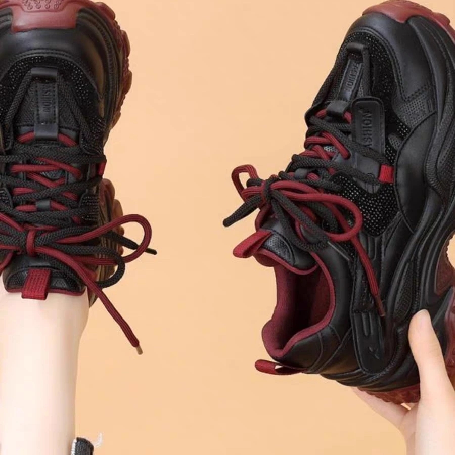 3689厚底老爹鞋女小个子轻便透气百搭增高运动鞋