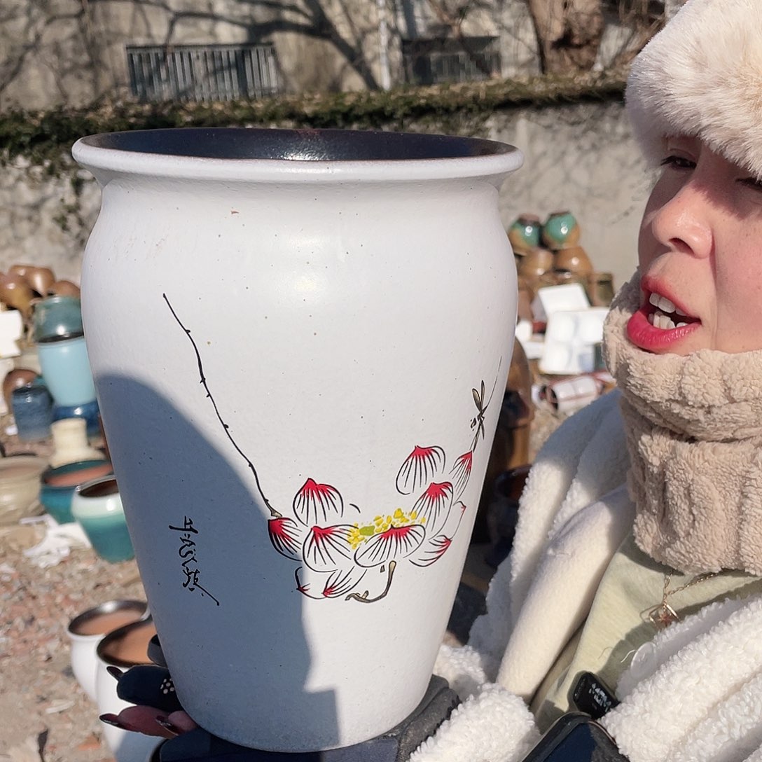 红陶王嫂花盆0130-362