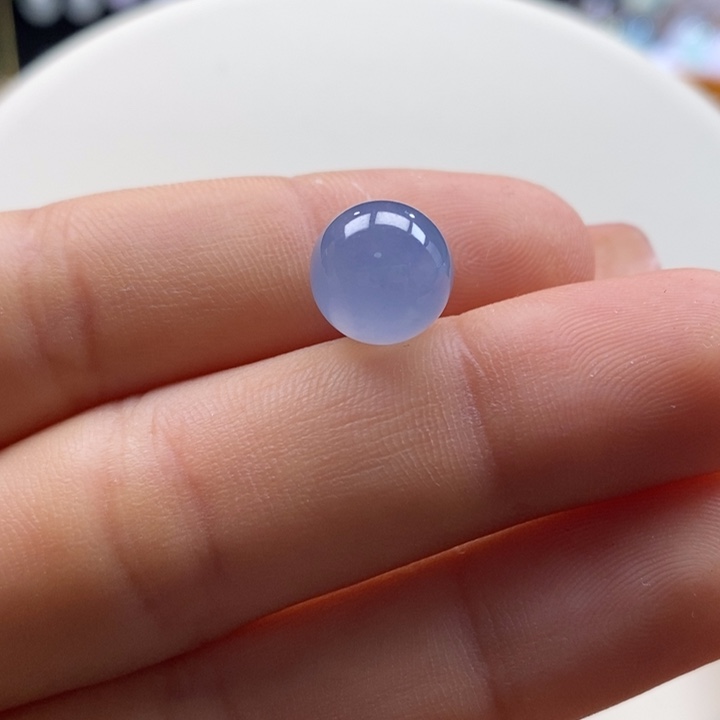翡翠吊坠(不含链)未镶嵌翡翠梦幻薰衣草圆珠