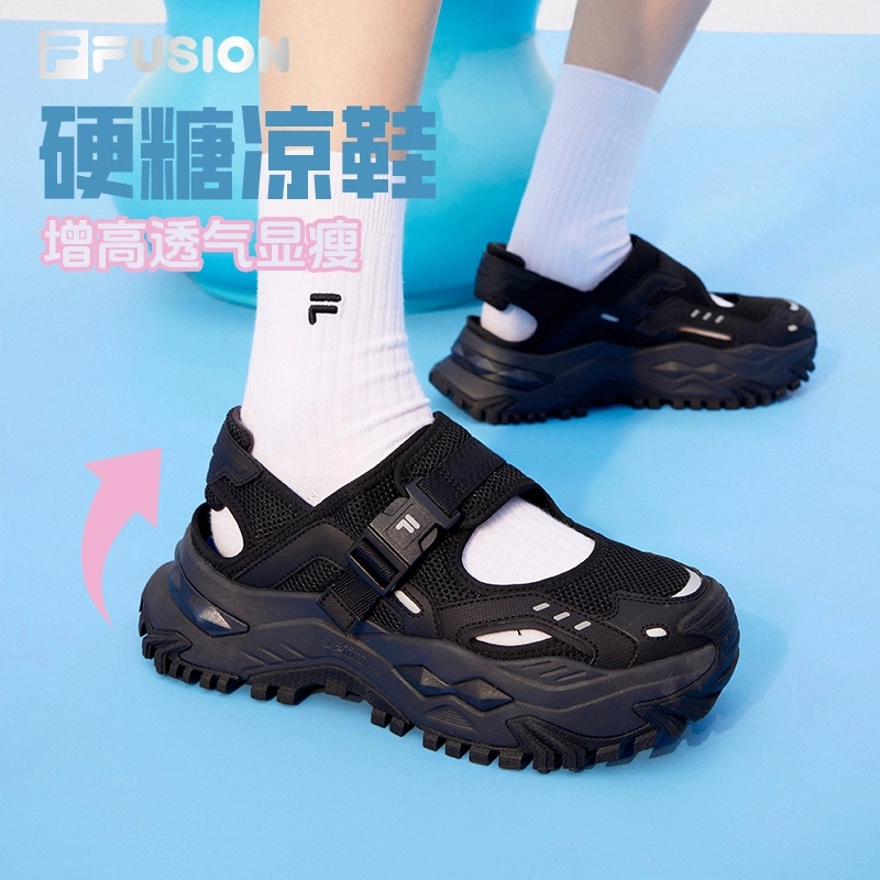 FILA/斐乐女款夏【风感波粒硬糖凉鞋】增高时尚运动凉鞋T12W421403