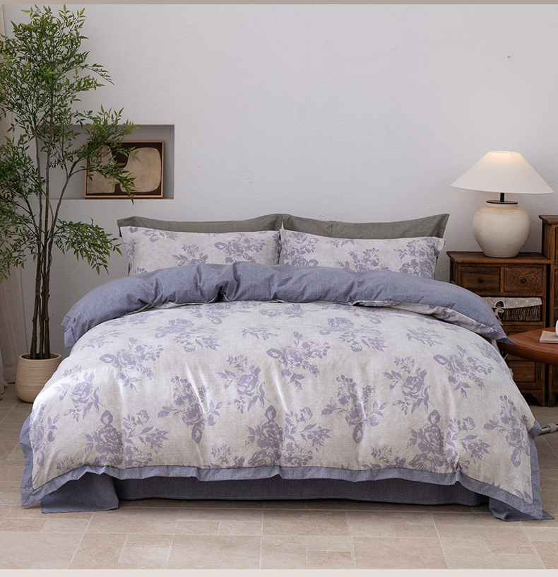 2025新品秋冬原麻中古风双层纱高克重复古风法式四件套