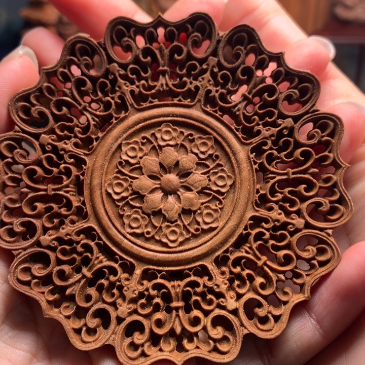 檀香木把件老山檀香茶杯垫