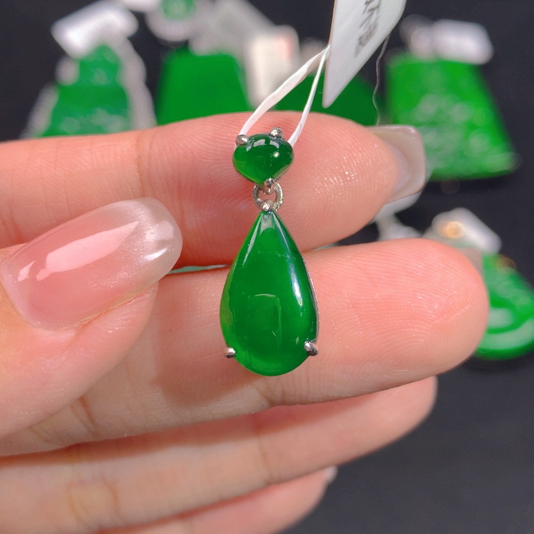 翡翠颈饰银S925镶嵌1111111111