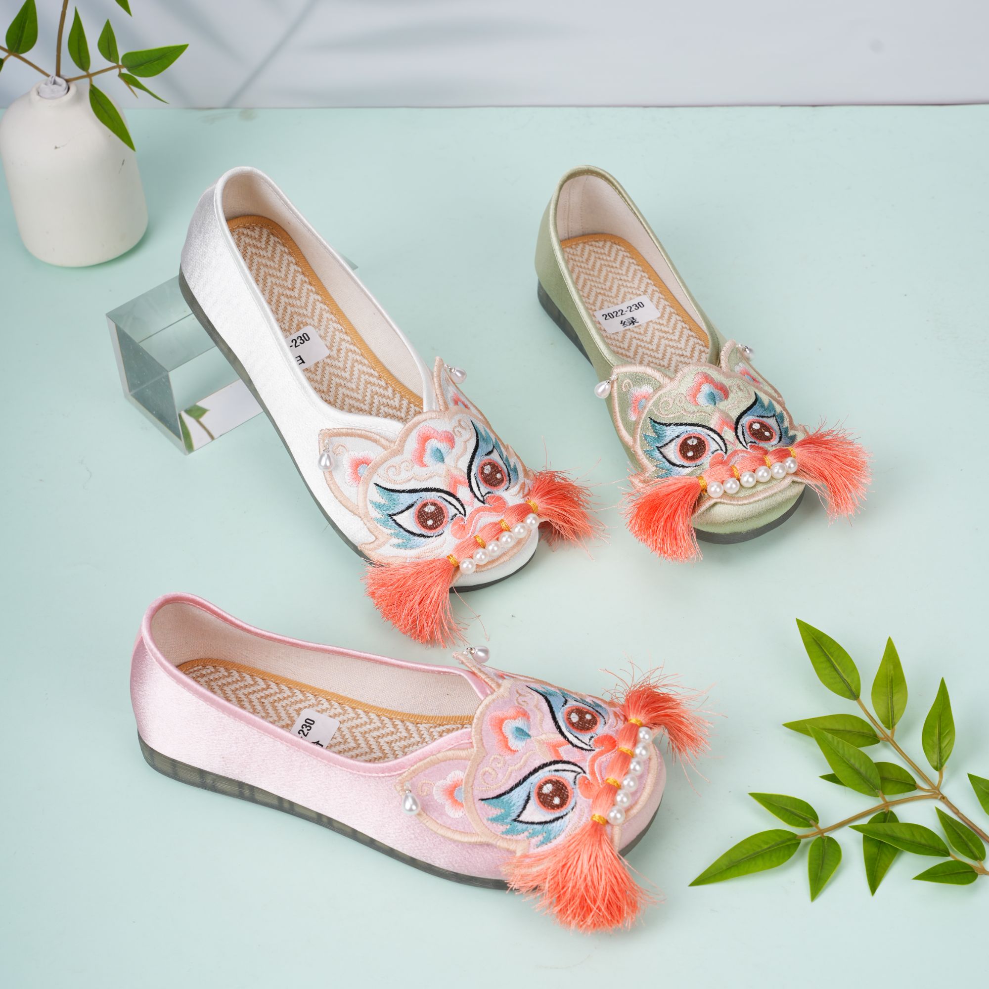 【单鞋】新款虎头鞋民族鞋手工鞋平底绣花鞋民族风2022-230